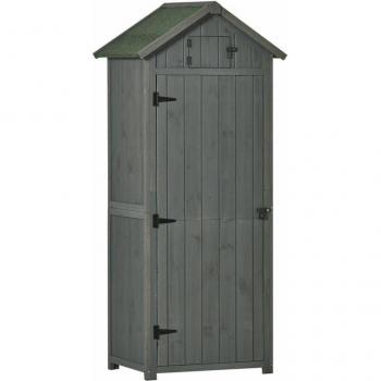 Casetta Giardino Portale Utensili 77x54,2x179 cm – Grigio Impermeabile
