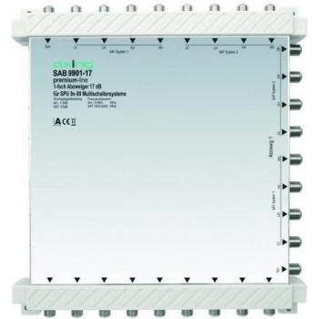 Axing 1-con Distribuidor SAB 9901-17 (17 dB, 8 x Sat/1 x terrestre)