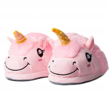 Katara 1775 Pink‑Einhorn Haus-Schuhe – Kuschelige Bunte Pantoffeln (36–44)