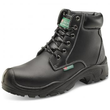 Eyelet PU Boot S3 Black Size 10