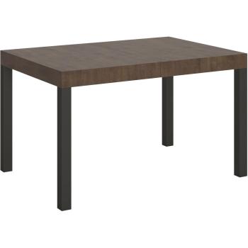 Mesa Karry Versátil Marrón, Ancho 130–390 cm, Con Base y Ruedas