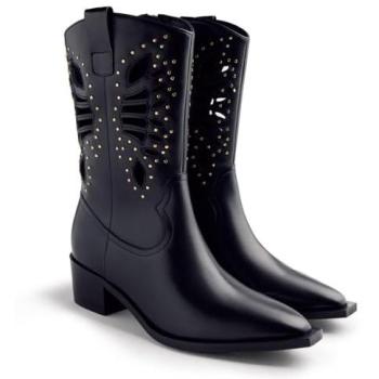 Gioseppo – Bottes de cowboy en cuir noir, taille 37 (ref.)