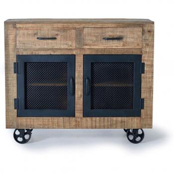 Buffet bas en bois de manguier et métal brut – Giner Y Colomer