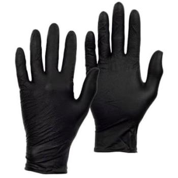 UltraShield 50x Small Black Nitrile Gloves – Powder‑Free, Latex‑Free, Textured