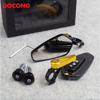 Motorcycle 7/8 22mm Handlebar End Rearview Mirror for Kawasaki ER6N