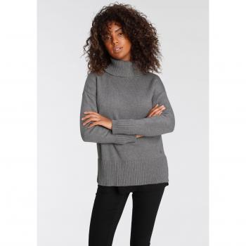 Lässiger Ripprollkragen Pullover Tamaris