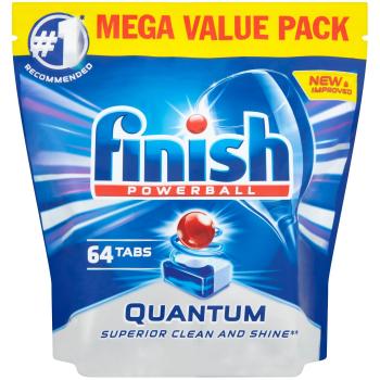 X 64 Finish Powerball Quantum Original Dishwasher Tablets Total 512 Bulk