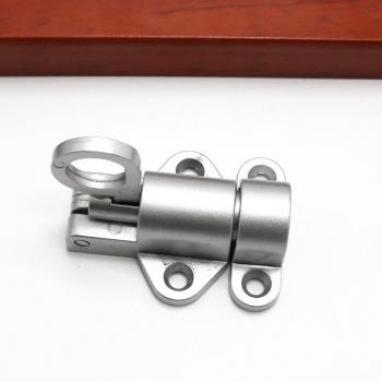 Perno de rebote de resorte para puerta de ventana, anillo de tracción de seguridad, aluminio blanco/gris