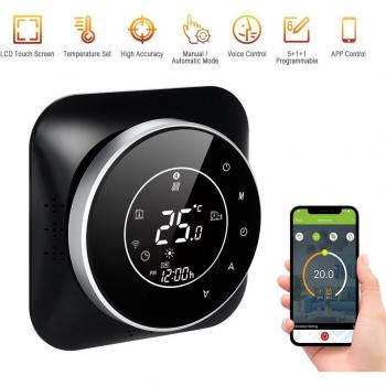 Termostato Wi-Fi para calefacción con pantalla LCD retroiluminada