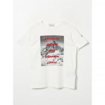 Moncler Kids' 8Y White Polo Tee for Boys
