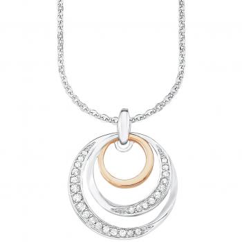 Collar de plata 925 con circonitas en diseño circular