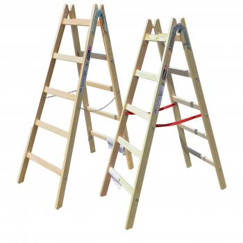Escalerilla telescópica de aluminio 2 niveles, capacidad 150kg, ajustable y plegable