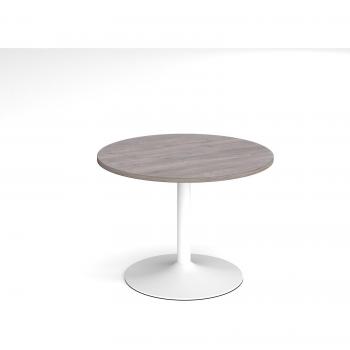 Whitened Oak Boardroom Table with Trumpet Base 1000mm
