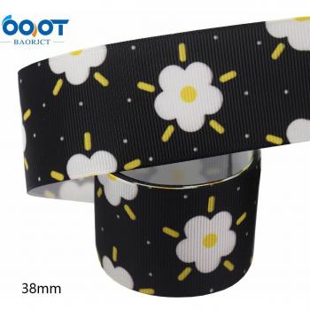 1.5 Inch x 5 Yard Cartoon Bee Daisy Wrapping Ribbon