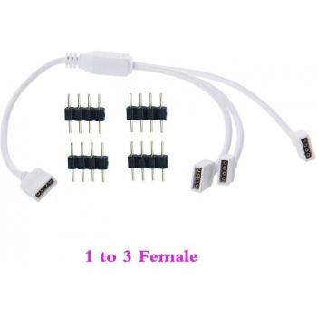 1 to 4 Way RGB LED Strip Splitter with 10MM Female Connector
