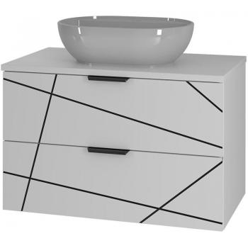 Meuble vasque compact blanc
