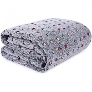 Winter Warm Dot Print Pet Blanket