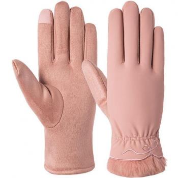 Guantes cálidos para mujer, estilo cartoon, lavado a mano