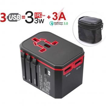 Cargador Internacional con Tecnología QC3.0