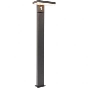 Paletto LED da giardino 80 cm grigio scuro con energia solare