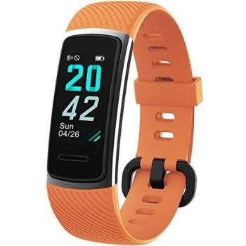 KUNGIX Pulsera Inteligente Actividad IP68 0,96 Pantalla Color Monitor Ritmo Cardíaco y Sueño 14 Modos Deportivos Android/iOS