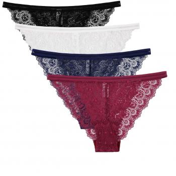 V for City 4‑Pack Damenunterhosen – Tanga, Hipster, Slip, Pantys