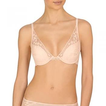 Soutien-gorge à armatures plongeantes couleur rose en nylon