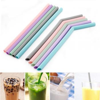 6PCS Random Color Reusable Straws