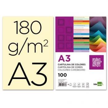 Cartulina Din A-3 paquete de 100 hojas color Crema