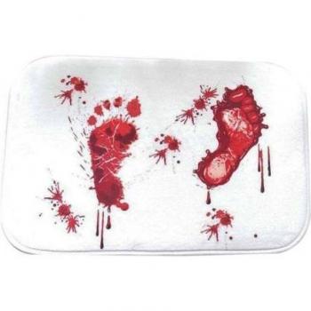 Scary Footprint Bathroom Mat