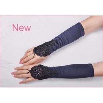 28cm Black Long Evening Gloves for Women