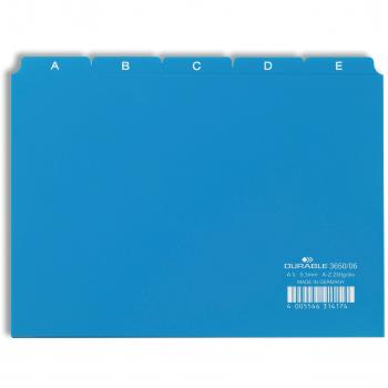 Intercalaires A5 A-Z en bleu