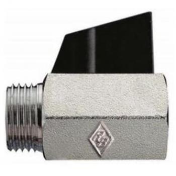 Valvola a Sfera Cromata con Maniglia e Filettatura Maschio-Femmina Sabbiata 3/8'' DN 10