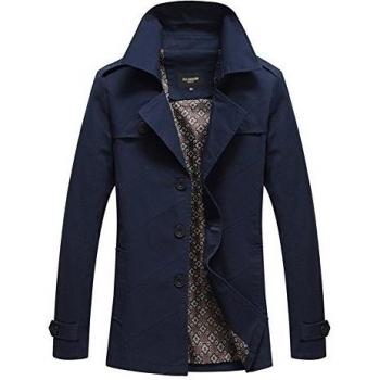 LaoZán Abrigo de Moda Azul Marino 2XL