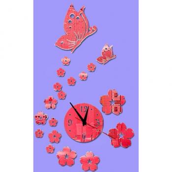 DIY Acrylic 3D Mirror Butterfly Wall Clock Sticker for Bedroom and Living Room