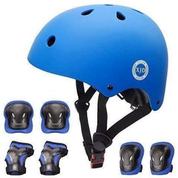 XJD Kinder Schoner Set mit Helm für Roller und Skateboard