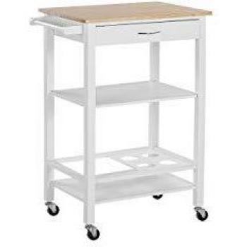 Carrito de cocina blanco