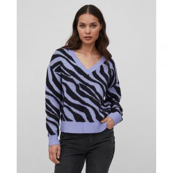 Vila Lila V‑Neck Knitted Top – VIRIL FEAMI Mix