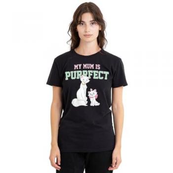 My Mum Is Purrfect: Aristocats Edition T‑Shirt – Black