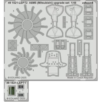 Airplane Eduard A6M5 1/48 Scale Kit – Plastic Model Enhancement Pieces