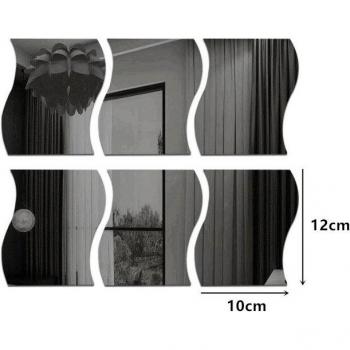 Stickers décoratifs muraux 3D miroir vague