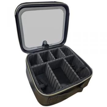 Black Makeup Vanity Travel Box with LED Mirror