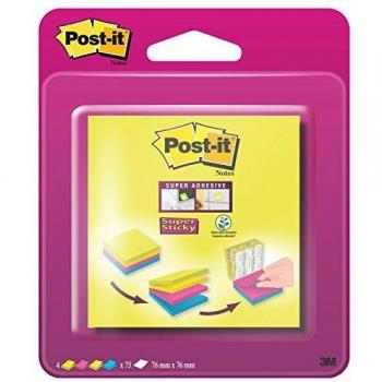 Post-it Easy Select Super Sticky Bloc de Notes Bleu Méditerranée