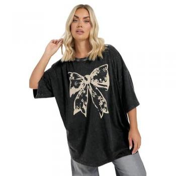 T-shirt Noir à Noeud Daisy Yours Curve