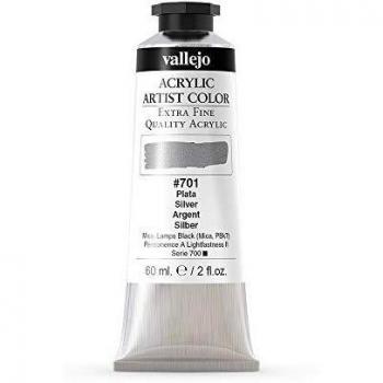 Vallejo 60‑ml Silver Acrylic for Artists