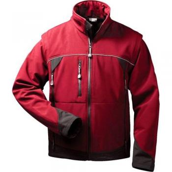 Elysee Softshell-Kombi Jacke abnehmbare Ärmel – Rot/Schwarz – Gr. M