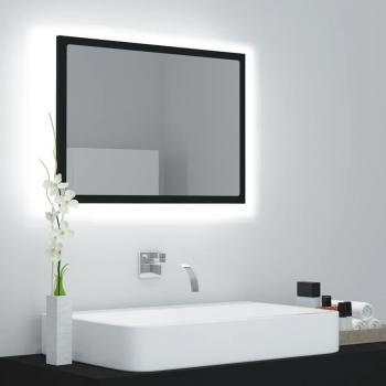 Espejo de baño madera negro brillo 37x60x8,5 cm