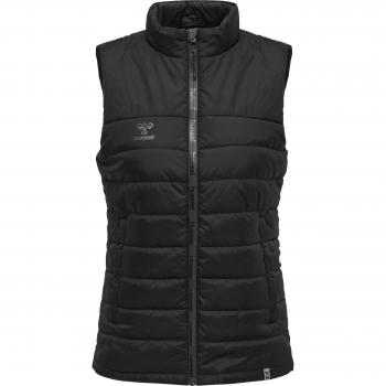 Hummel Chaleco Acolchado North para Mujer, Negro/Asfalto, Talla L