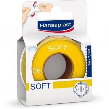 ESPARADRAPO HIPOALERGICO HANSAPLAST SOFT 5 X 2.5 CM