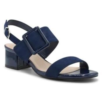 Women's Navy Raquel Block Heel Sandal, Paradox London – Size 8